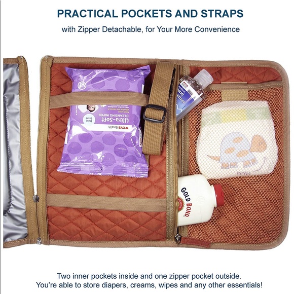 NWOT Baby Diaper Portable Changing Pad With Strap - Picture 7 of 8